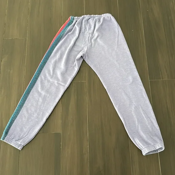 Aviator Nation Lavender Joggers with Multicolor Stripe - Picture 7 of 8